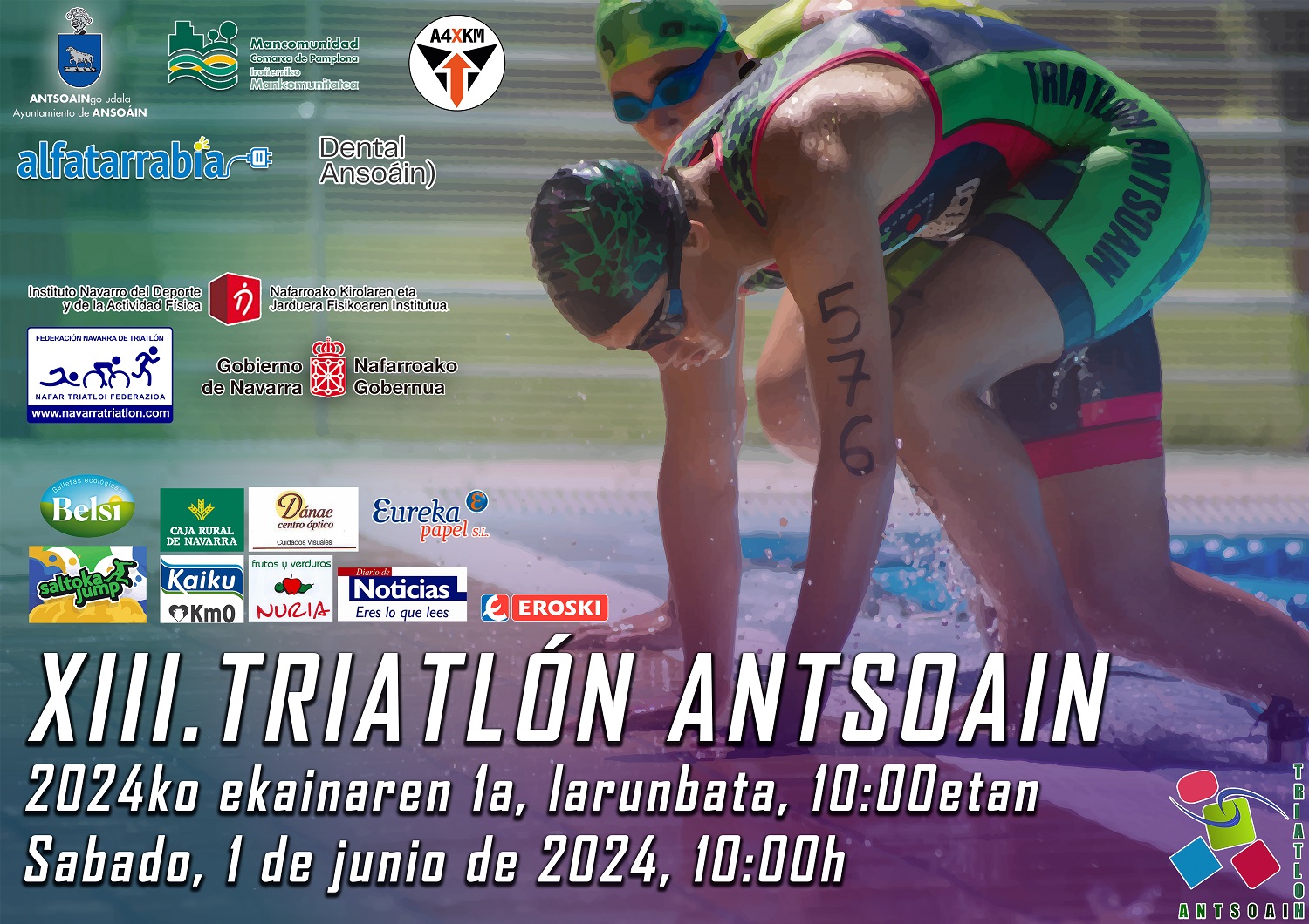 Abiertas inscripciones XIII Triatl&oacute;n Antsoain (JDN). Dossier definitivo